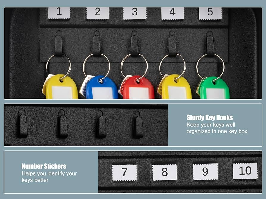 Key Box Key Cabinet Wall Mount Key Lock Box with Combination